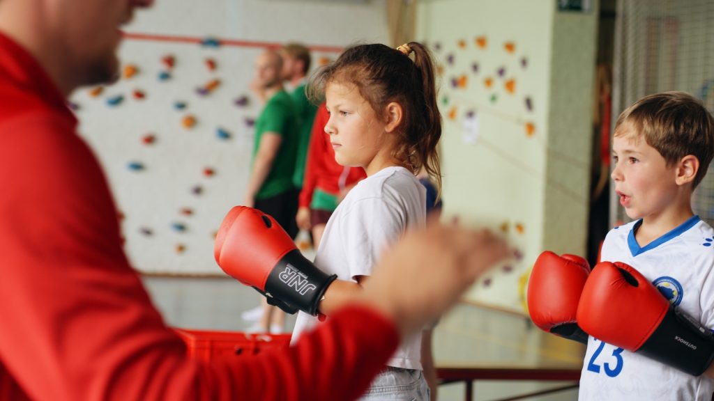 Kinderen van De Sportanen in actie